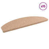 Samoprzylepne maty na schody 15 pcs Beżowy 80 x 28 x 3,5 cm