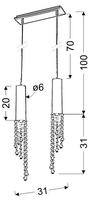 Lampa wisząca LED 2x3W Duero 32-25265-Z