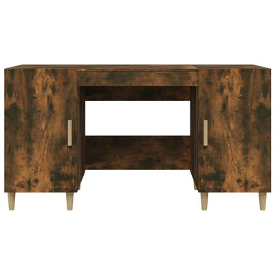 vidaXL Biurko, przydymiony dąb, 140x50x75 cm, materiał drewnopochodny model standard