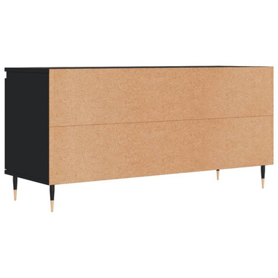 vidaXL Szafka pod TV, czarna, 104x35x50 cm, materiał drewnopochodny