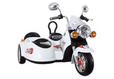 Motor na Akumulator Trójkołowy SX138 Światła LED MP3 Biały