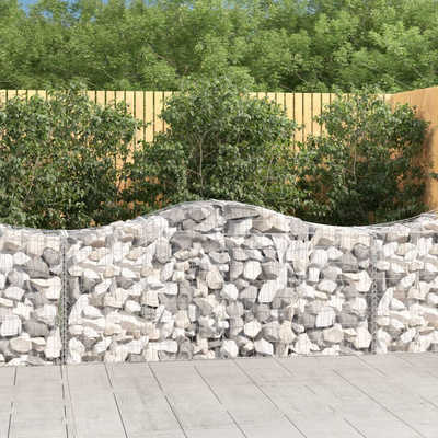 Kosze gabionowe łukowe 5 szt. 200x50x80/100 cm, ocynkowane żelazo