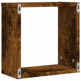 Półki ścienne Cube 2 szt. Dąb wędzony 30x15x30 cm