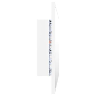vidaXL Lustro łazienkowe z LED, białe, 60x8,5x37 cm, akryl