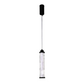 Lampa wisząca Corte szklana tuba czarny mat LED 10W 3000K do salonu