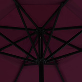 Parasol ogrodowy na słupku aluminiowym, 500 cm, bordowy