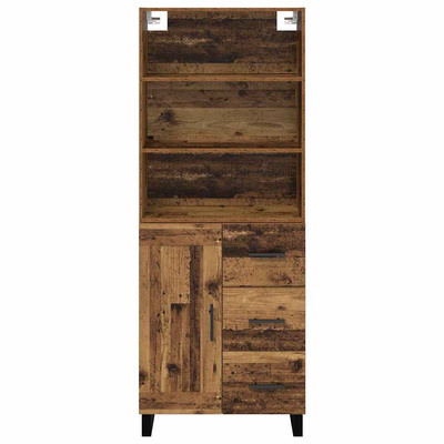 Highboard 2 szt. Stare drewno 69,5 x 34 x 180 cm