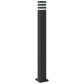 Zewnętrzne lampy stojące, 3 szt., czarne, 110 cm, aluminium