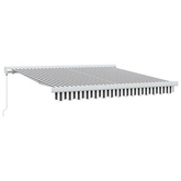 Zwijana markiza, antracytowo-biała, 3x2,5m, tkanina i aluminium