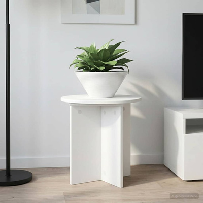 Stojak na rośliny 2 pcs Biały ?40 x 40 cm Drewno inżynieryjne