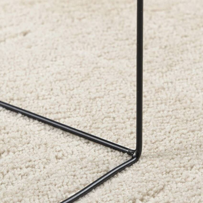vidaXL Dywan OVIEDO z krótkim włosiem, beżowy, Ø 120 cm