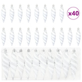 Świąteczna kula w spiralnym kształcie 40 pcs Biały