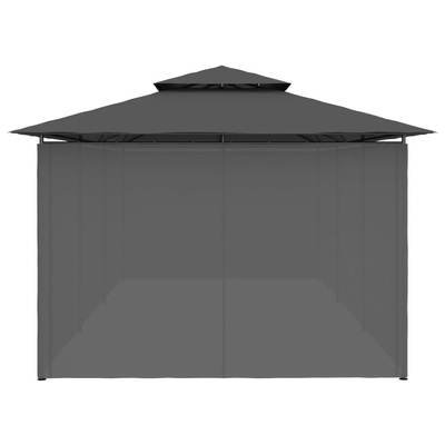 Altana z zasłonami, 600x298x270 cm, antracytowa