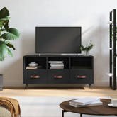 vidaXL Szafka pod TV, czarna, 102x36x50 cm, materiał drewnopochodny wariant 4