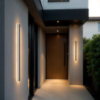 Zewnętrzny Kinkiet Elewacyjny LED 120cm UNO-BH-022 22W 4000K Czarny IP54 LUNGO