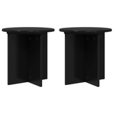 Stojak na rośliny 2 pcs Czarny 40 x 40 x 40 cm