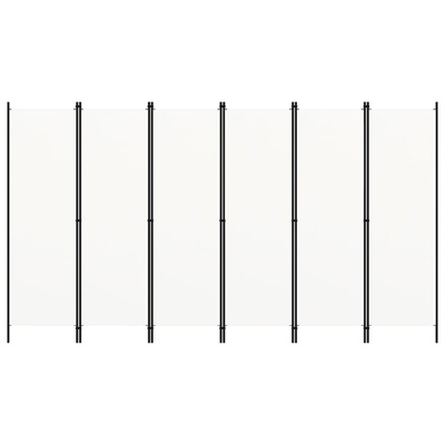 Parawan 6-panelowy, biały, 300 x 180 cm
