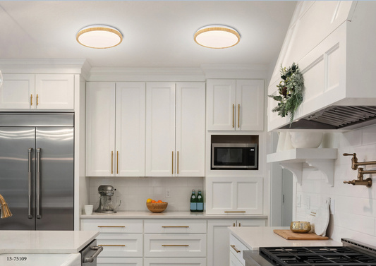 Plafon LED 18W biały + drewniany 4000K Gandava 13-75109