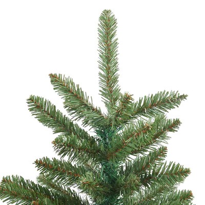 Sztuczna choinka z zawiasami Zielony 150 cm PVC, stal
