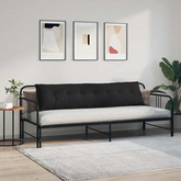 Poduszka na plecy Czarny 200 x 50 cm Tkanina mikrofibrowa