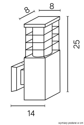 Kinkiet zewnętrzny RADO II K DG