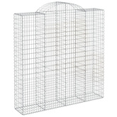 Kosze gabionowe, 4 szt, 200x50x200/220 cm, galwanizowane żelazo
