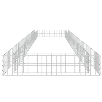 vidaXL Podwyższona donica gabionowa, galwanizowana stal, 400x100x20 cm
