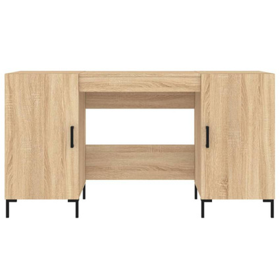 vidaXL Biurko, dąb sonoma, 140x50x75 cm, materiał drewnopochodny wariant 6
