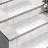 Stopień Prostokątny 2 pcs Srebrny 60 x 30 cm Aluminium