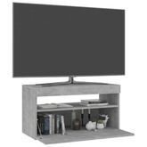 vidaXL Szafka pod TV z oświetleniem LED, szarość betonu, 75x35x40 cm