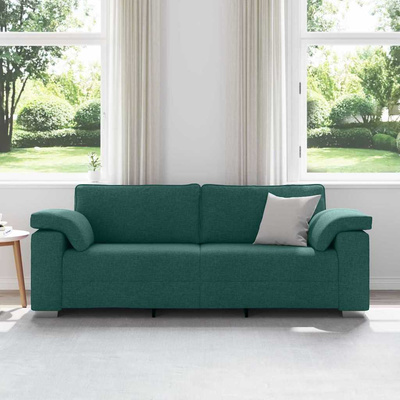 Sofa 3-osobowa Ciemna zieleń 220 cm tkanina