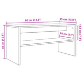 Szafka pod telewizor 80 x 35 x 40 cm Betonowy szary