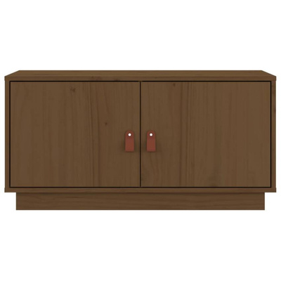 vidaXL Szafka pod TV, miodowy brąz, 80x34x40 cm, lite drewno sosnowe