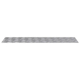 Stopień Prostokątny 2 pcs Srebrny 100 x 30 cm Aluminium