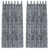 Zasłony z weluru 2 pcs Srebrnoszary 225 x 140 cm Aksamit