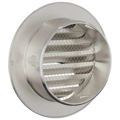 Pokrywy wentylacyjne 2 pcs Srebrny 80 mm Stal nierdzewna