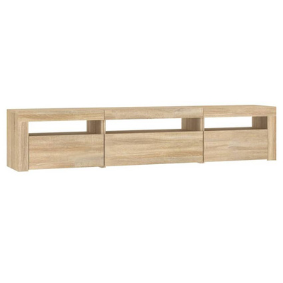 vidaXL Szafka pod TV z oświetleniem LED, dąb sonoma, 195x35x40 cm