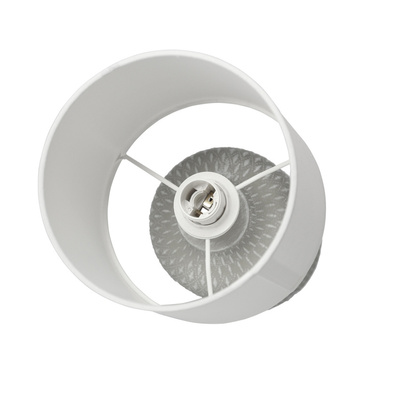 Lampka nocna Iner szara ceramiczna z abażurem Candellux