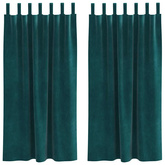 Zasłony zaciemniające 2 pcs Ciemna zieleń 140 x 175 cm Aksamit