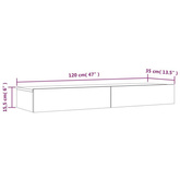 vidaXL Szafka pod TV z LED, szara z połyskiem, 120x35x15,5 cm