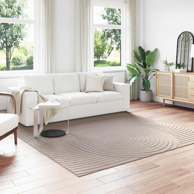 Dywany pokojowe Kwadrat PALMERAS Beżowy 240 x 240 cm Poliester