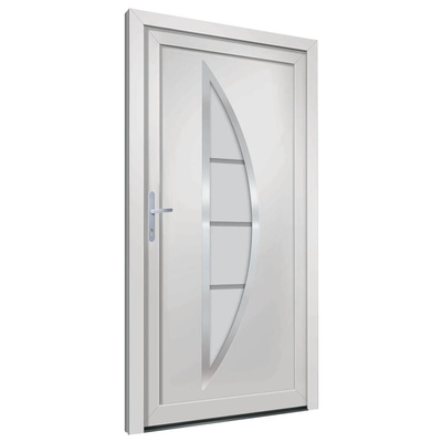 vidaXL Drzwi zewnętrzne, białe, 98x190 cm, PVC