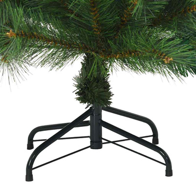 Sztuczna choinka z zawiasami Zielony 120 cm PVC, stal