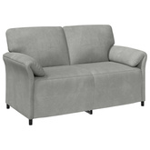 Sofa dwuosobowa jasnoszary 158 x 83 x 95 cm Welur