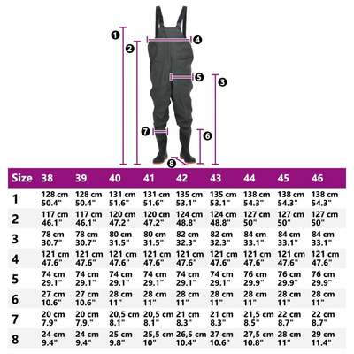 Spodniobuty wędkarskie, ciemnozielone, rozmiar 38