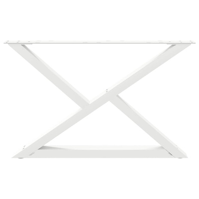 Nogi do stolika kawowego 2 szt. Białe 70x(42-43,3) cm Stal