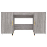 vidaXL Biurko, szary dąb sonoma, 140x50x75 cm, materiał drewnopochodny wariant 5