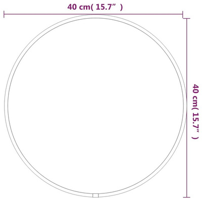 vidaXL Lustro ścienne, srebrne, Ø 40 cm, okrągłe