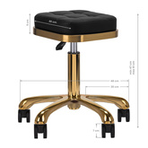 Taboret kosmetyczny M-1645 złoto czarny 137482