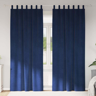 Zasłony zaciemniające 2 pcs Ciemnoniebieski 140 x 245 cm